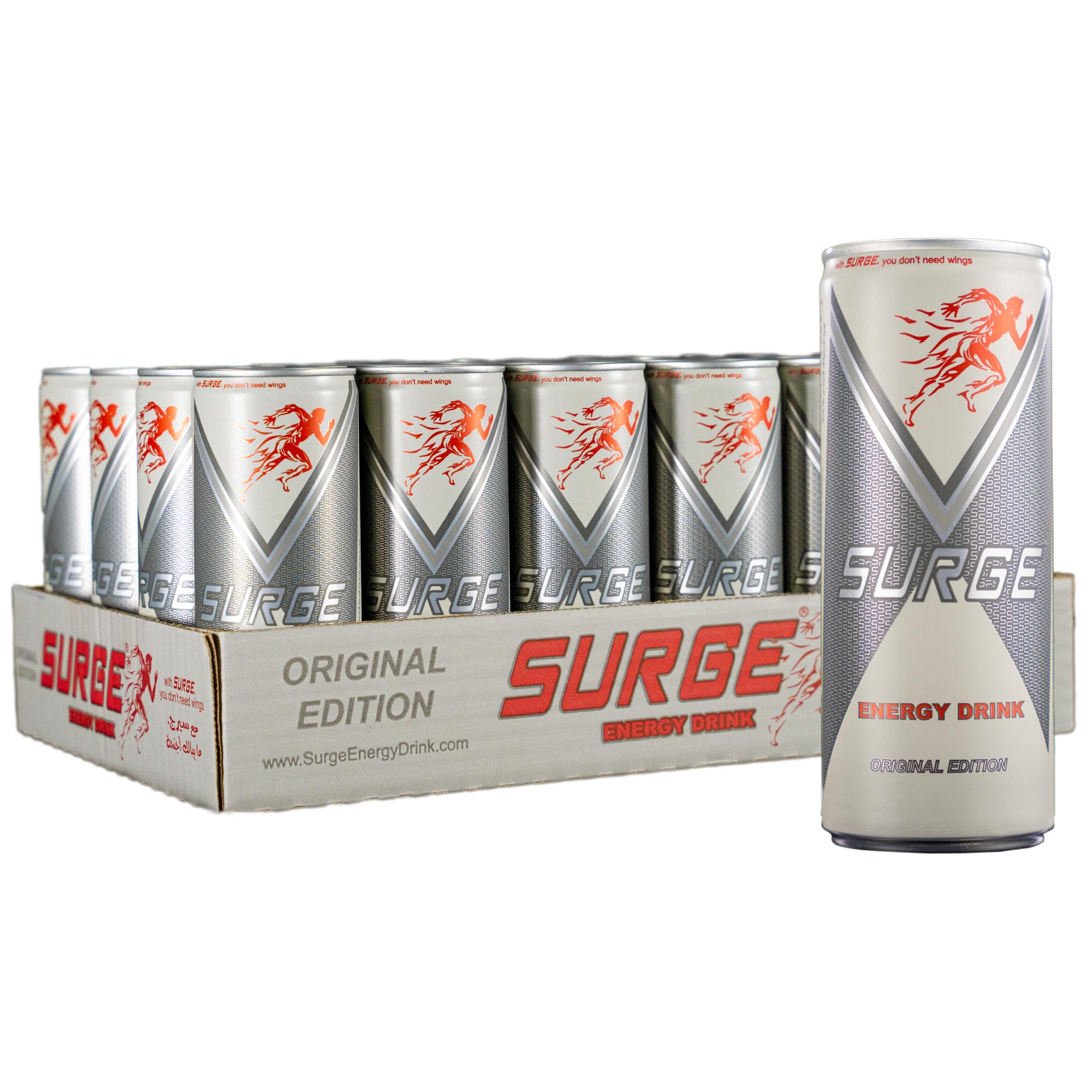 24 cans of 250ml SURGE ENERGY DRINK